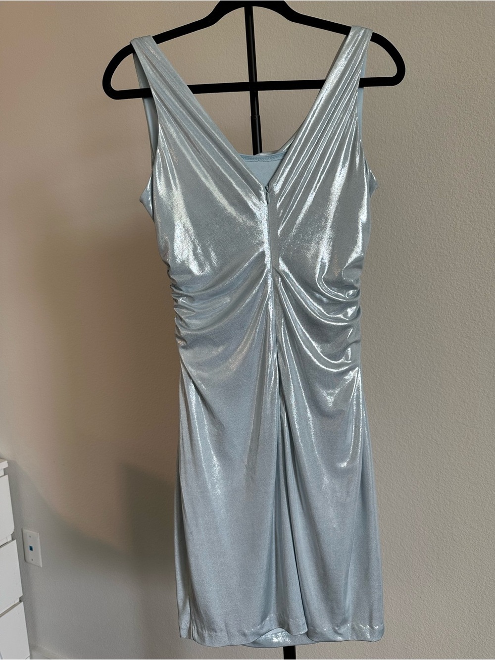 Kensie Light Blue Satin Dress - Picture 5 of 6